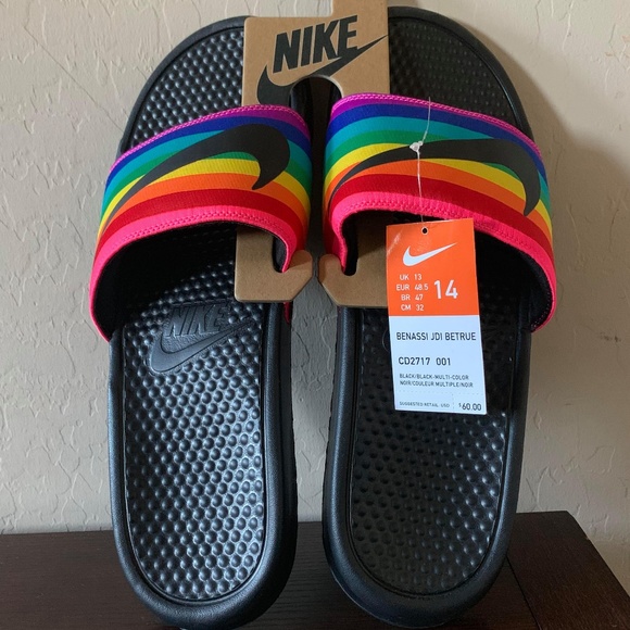 NIKE Benassi JDI Pride Betrue SLIDES Men's - Picture 8 of 12